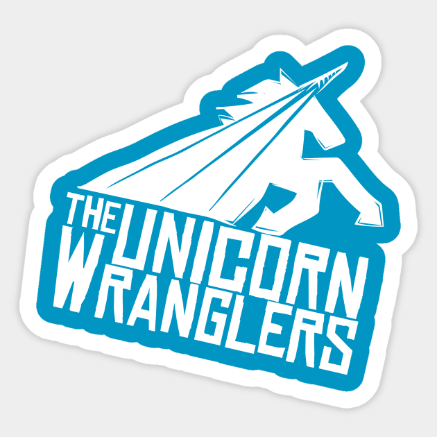 The Unicorn Wranglers Logo (White) Sticker by The Unicorn Wranglers